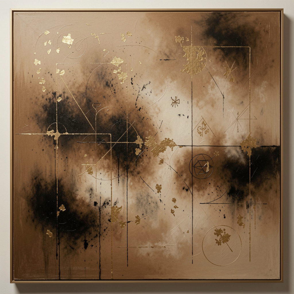 Contemporary abstract painting exploring themes of memory and identity